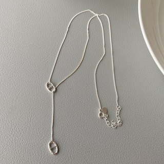 Plata 925 - Collar Simple De Plata De Ley S925 Con Forma De Plata 925 - Collar Simple De Plata De Ley S925 Con Forma De