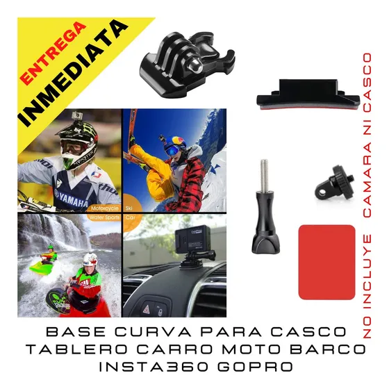 Base Casco Camara Insta360 Gopro X2 X3 X4 3m Montura