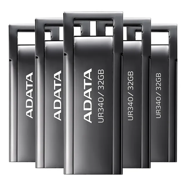 Kit 5 Memoria Usb 32gb Adata Ur340 3.2 Aroy-ur340-32gbk Color Gris Oscuro