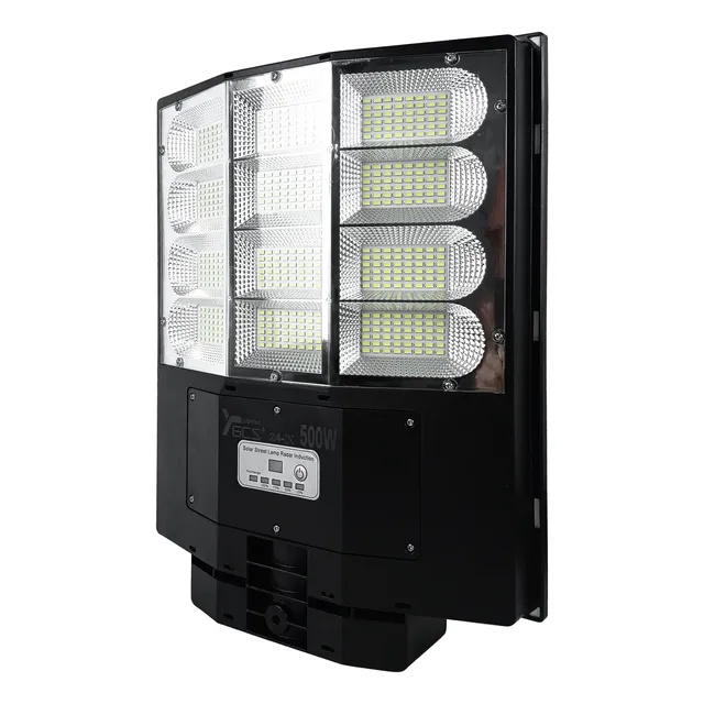 Foco Solar Led Exterior 500w Control Soporte Luz Blanco Frío