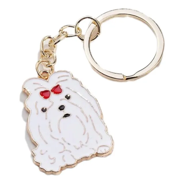Llavero Con Diseño De Perro. Elegi Tu Raza. Color Cotón De Tulear