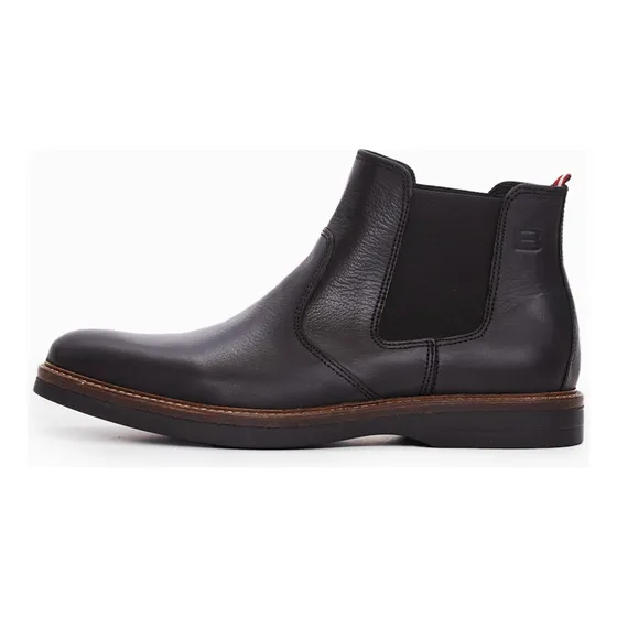 Bota De Cuero Negra Clup Hombre Boating