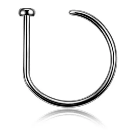Piercing Argola Titânio D-ring  Nariz 8 Mm