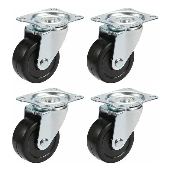 4 Ruedas Para Muebles Giratorias 50mm Polipropileno Rueditas