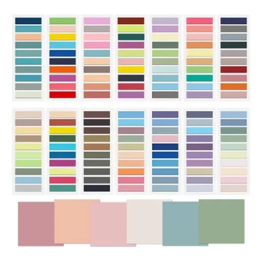 Notas Adhesivas Transparentes De Índice, 14 + 6 Sets 3100pcs