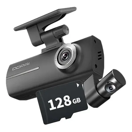 Câmera Veicular Ddpai N1 Dual 1296p+1080p 135° Nightvis App N1 Dual+128gb