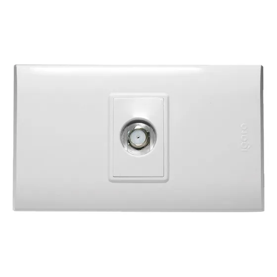 Toma Coaxial Para Tv Antenas Cable Blanco B302-w Igoto