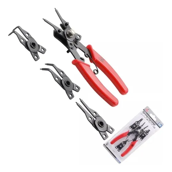 Pinza Múltiple Para Anillos Retención Seeger 4 En 1 Intercam