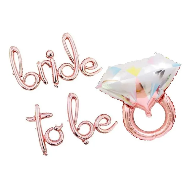 Globos Bride To Be Y Anillo Oro Rosa Despedida De Soltera
