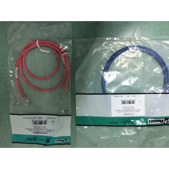Patch Cord Panduit De 3 Ft Azul Y Rojo Cat 5e Utp Rj45