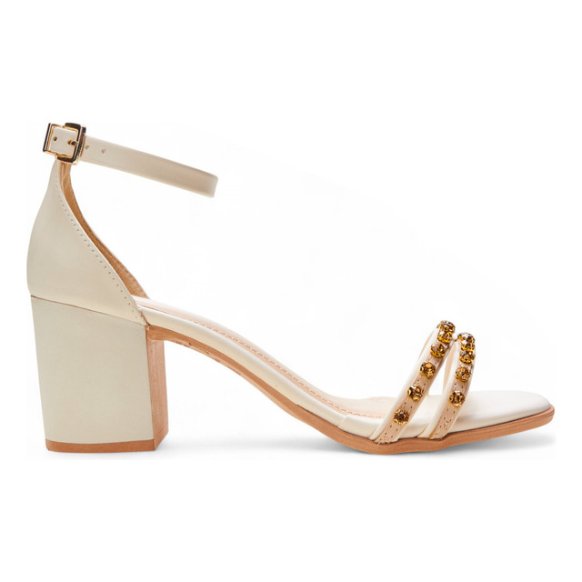Sandália Casual Feminina Com Fivela E Strass Ramarim Sandália Casual Feminina Com Fivela E Strass Ramarim