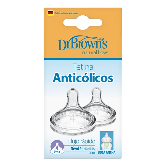 Tetina Boca Ancha Options+ 9m+ 2 Unidades Dr. Brown's