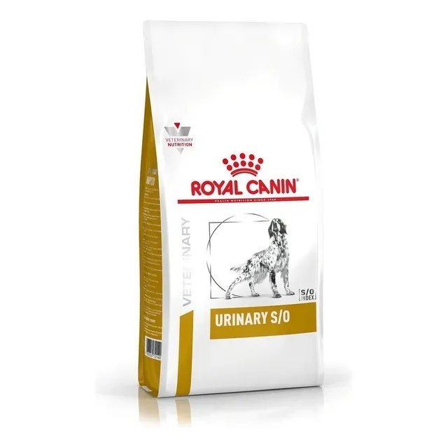 Alimento Royal Canin Veterinary Diet Canine Urinary S/O para perro adulto de raza mediana y grande sabor mix de 10.1 kg