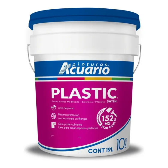 Pintura Acuario Plastic 19lt Color Blanco Va00190