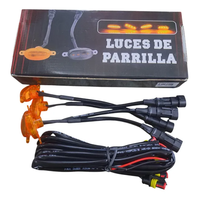 Luces Led Parrilla Grill Universal Toyota Ámbar Y Amarilla