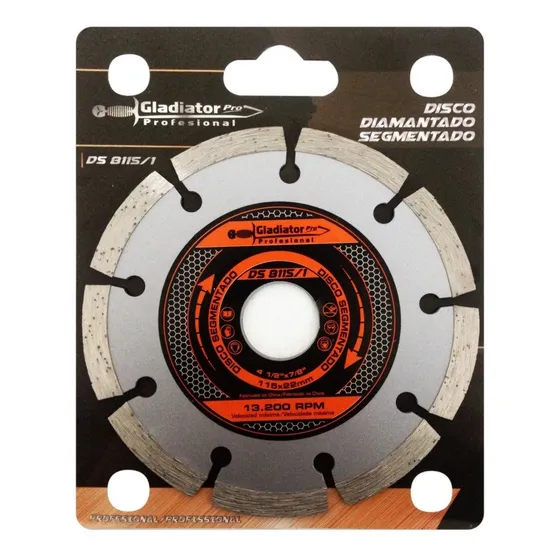 Disco Diamantado Segmentado Gladiator Pro 115mm Ds8115/1
