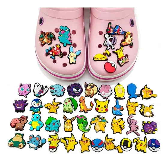 20 Pines Charms Pokemon Compatibles Con Crocs Pikachu Varios Pkmn