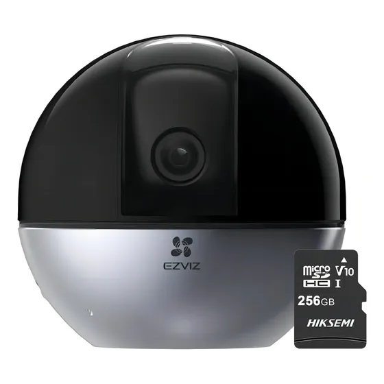 Ezviz Mini C6w-plus-256 Pt Ip 4 Mp Wifi Con Detección Humana Y Seguimiento Inteligente Ideal Para Uso Interior Con Ranura Y Micro Sd De 256gb Con Audio C6w Bidireccional