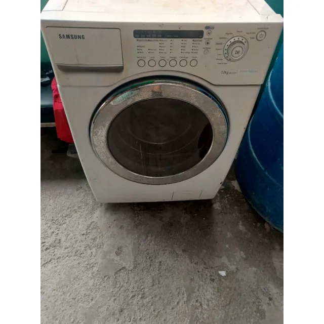 Lavadora Samsung 12 Kilos Silver Nano