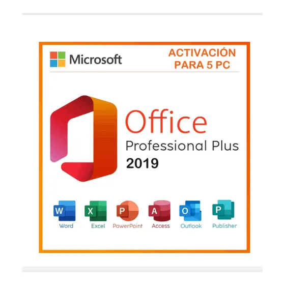 Microsoft Office 2019 Professional Plus Licencia 5 Pc