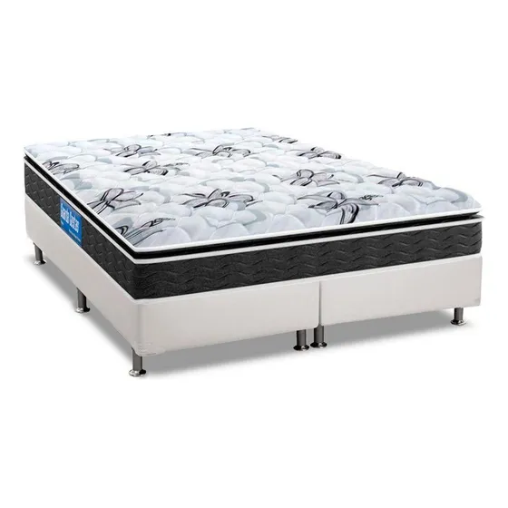 Cama Box King: Colchão Espuma Probel D40 G. Costas Premium 