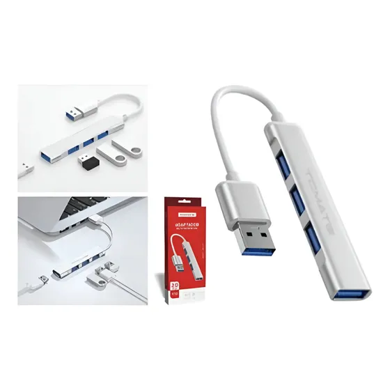 Hub Adaptador Multifuncional 4 Em 1 Usb 2.0 Tomate Mst-012