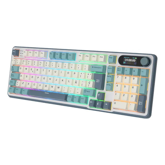 Teclado Mecánico Español Rk Royal Kludge S98 Sky Blue