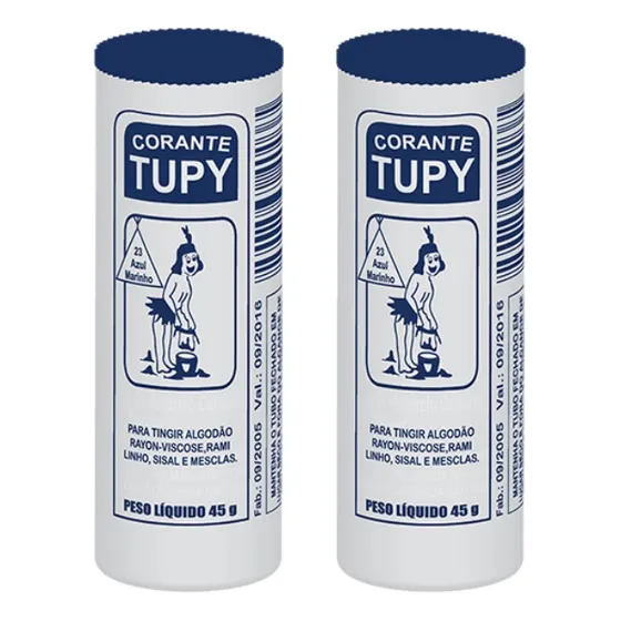 Kit Com 2 Unidades Corante Para Roupa E Tecido  Azul Marinho