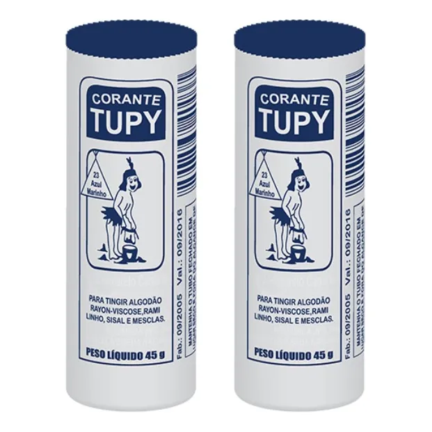 Kit Com 2 Unidades Corante Para Roupa E Tecido  Azul Marinho