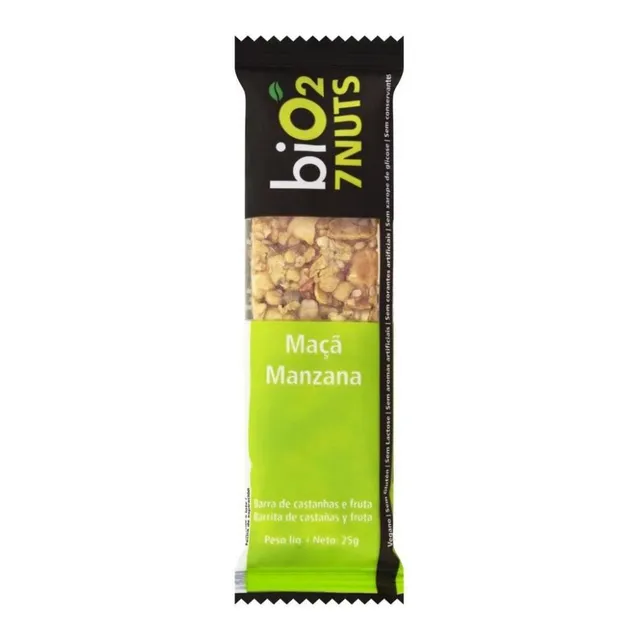 Barra De Castanhas 7 Nuts (maçã) 25g - Bio2