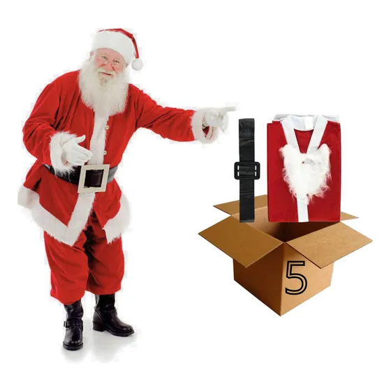 Kit 5 Roupa Papai Mamãe Noel Natal Tam Único Atacado Luxo
