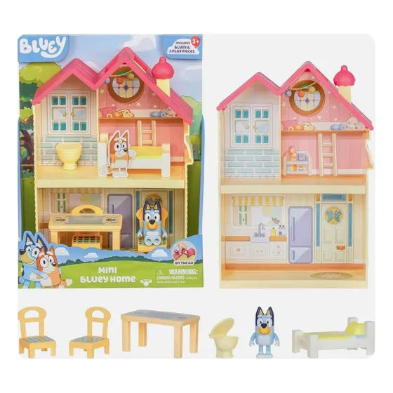 Bluey Mini Casa Compacta Con Manija De Transporte Con 5 Pzs