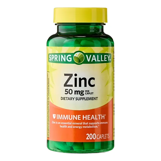 Zinc 50 Mg 200 Tabletas Spring Valley