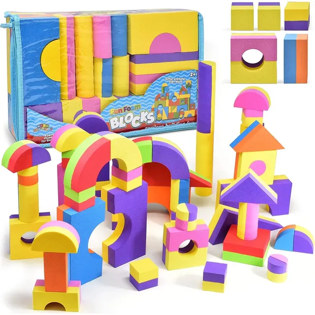 Juego Armable En Bloques De Fomi Montessori Por 50 Piezas