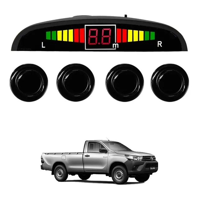 Sensor De Ré Estacionamento Preto Toyota Hilux Simples 2017
