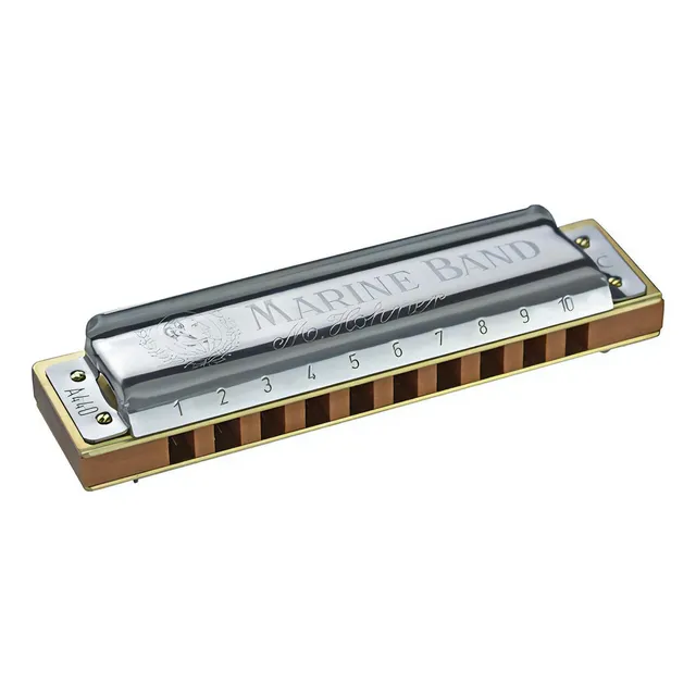 Hohner Armonica Marine Band Do Blues Color Plateado