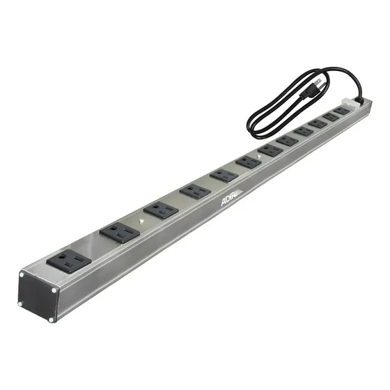 Barra Multicontacto De Aluminio 12 Contactos Adir 5827