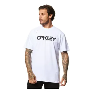 Oakley Camiseta Oakley Masculina Adulto Algodão White Logo G Liso