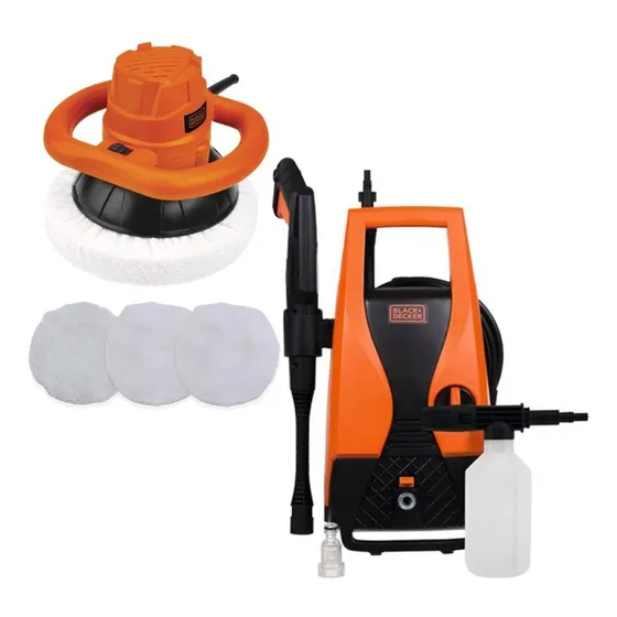 Pulidora Orbital 10 120w + 3 Bonetes + Hidrolavadora De Alt