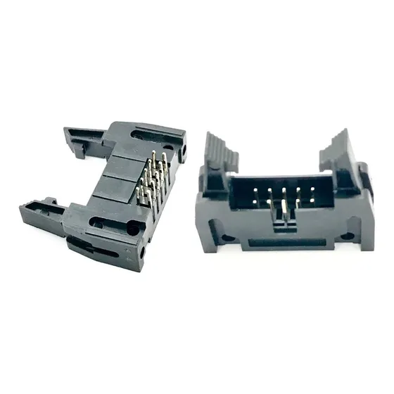 10x Conector Header 10pinos Pci 90º  Com Trava Ejetor