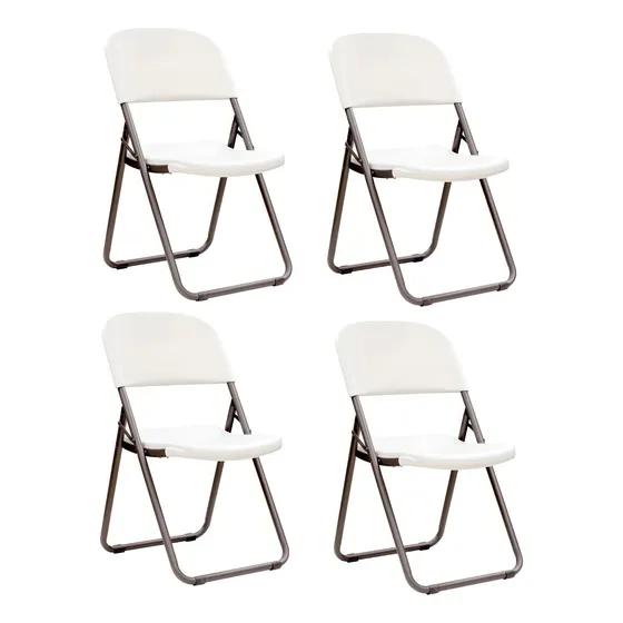 Paquete De Sillas Plegables Lifetime Blancas Color Blanco