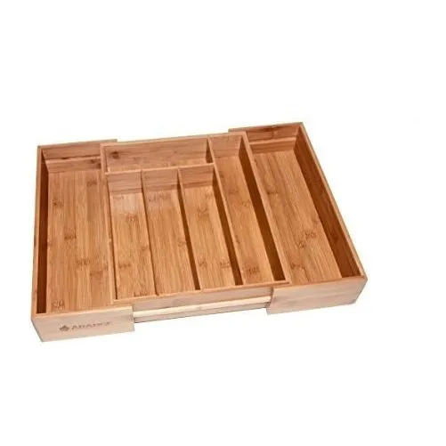 Arange Organizador Largo Expandible Madera Bambu 3  Cajon 7
