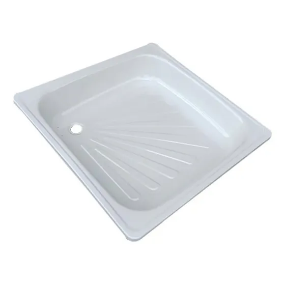Receptaculo Ducha Baño 70x70cm Acero Esmaltado Stretto Color Blanco