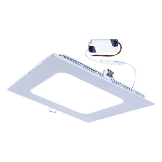 Panel Plafon Led 6w Fria Calida Embutir Cuadrado Interior Estructura Blanco