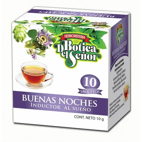 Té Buenas Noches Botica Del Señor 10 Saquitos