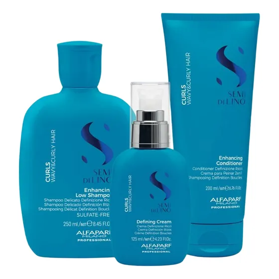 Alfaparf Semi Di Lino Curl Shampoo + Conditioner+ Cream