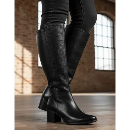 Bota Cano Longo Feminina Couro Bottero Salto Bloco 346903