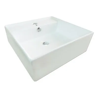 Lavamanos Bm Cuadrado Sobre Tope 41x41 Blanco Marsella