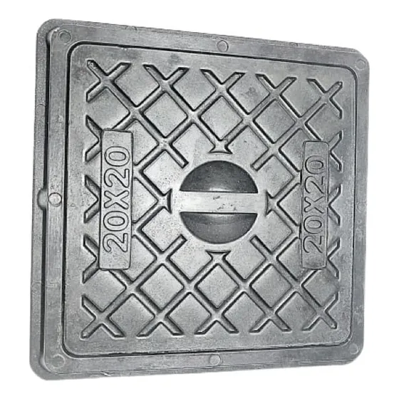 Tapas Y Marco Camara Septica Resina Gris 20x20 , 2 Ton