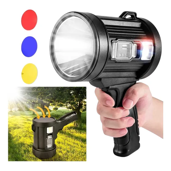 Linterna Táctica Militar Led Recargable Usb/solar Colores